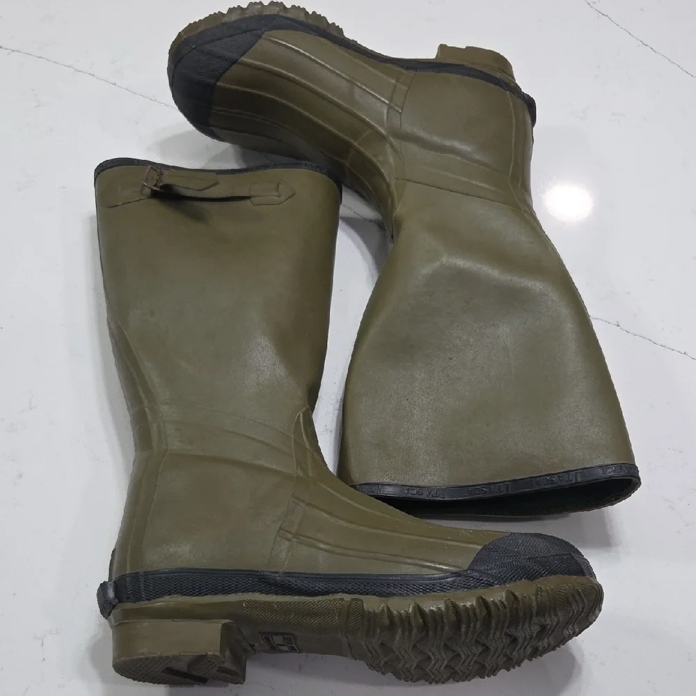 Itasca Men's Olive Rubber Boots Sz10 Pre-owned